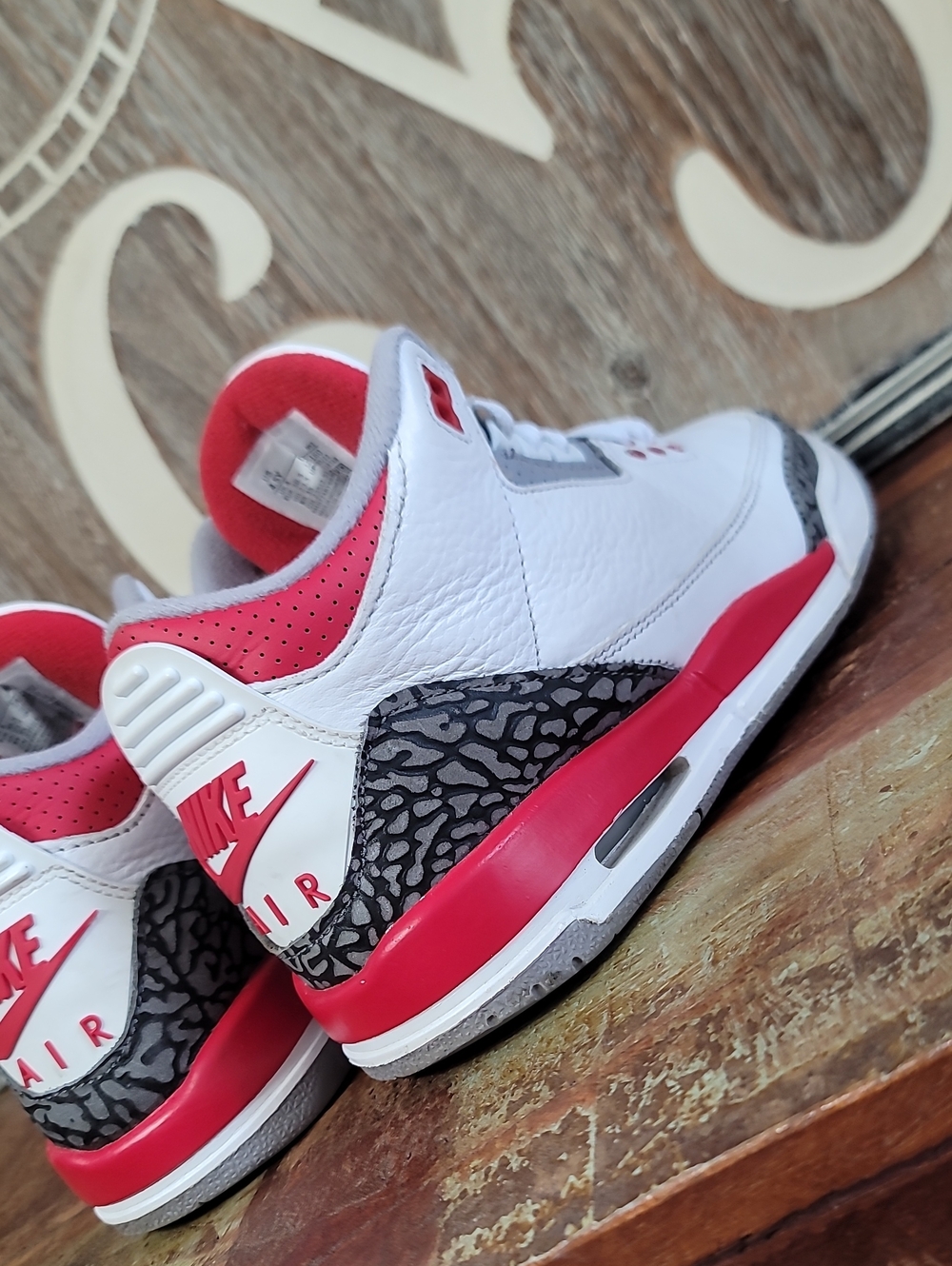Nike Air Jordan 3 Retro 'Fire Red' Wmns 6 Good/Fair Condition. Fast Shipping - Picture 10 of 16